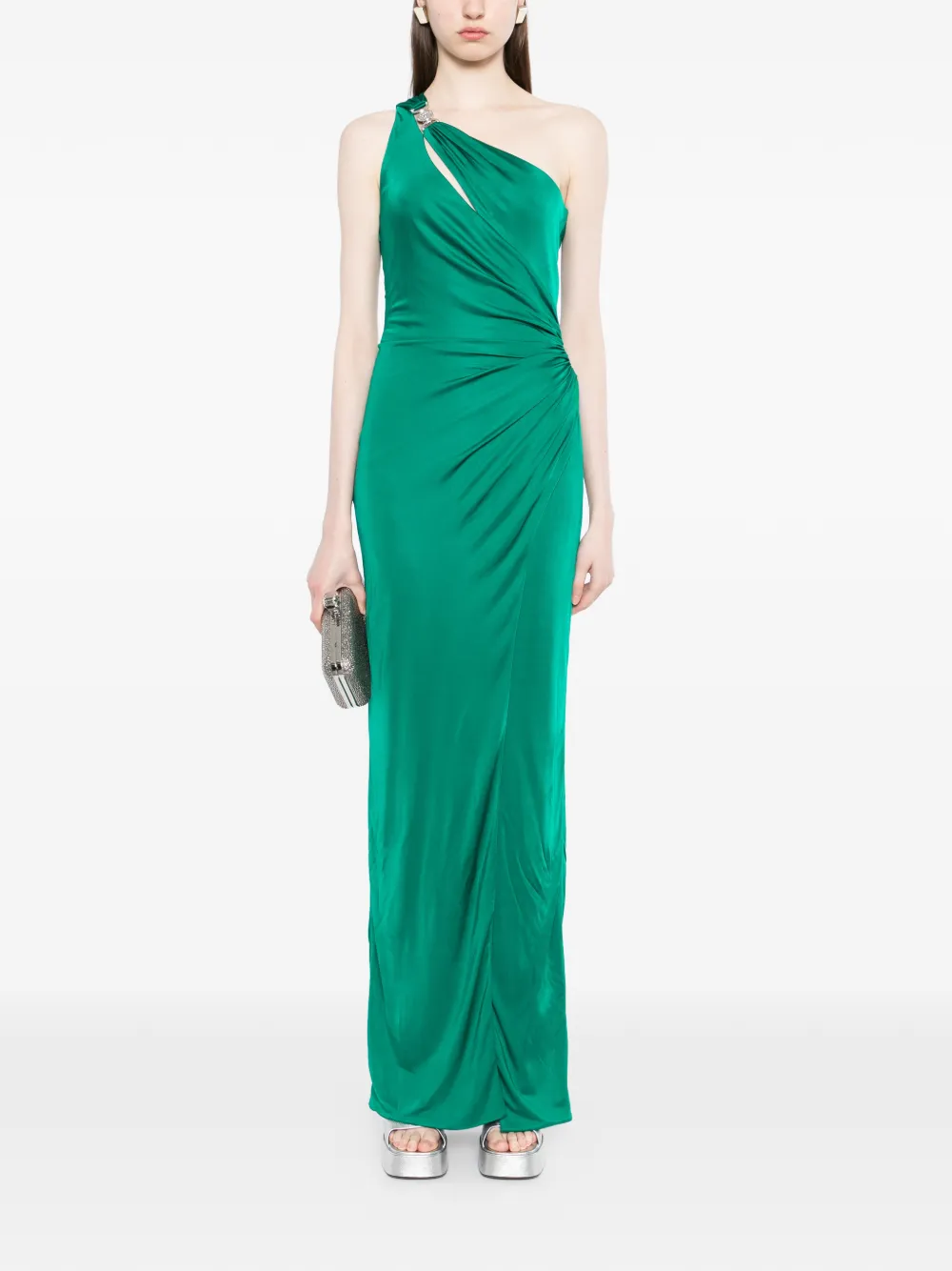 Versace draped gown - Groen