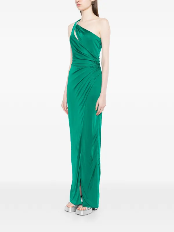 Versace Viscose-Jersey Draped Gown, Female, Green, 42 Versace Viscose-Jersey Draped Gown, Female, Green, 42
