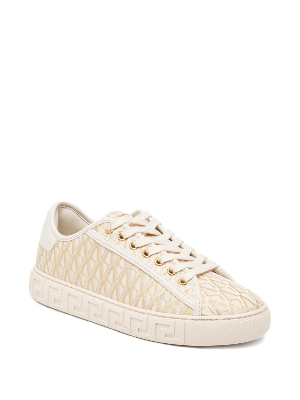 Versace Greca-jacquard canvas sneakers - Beige