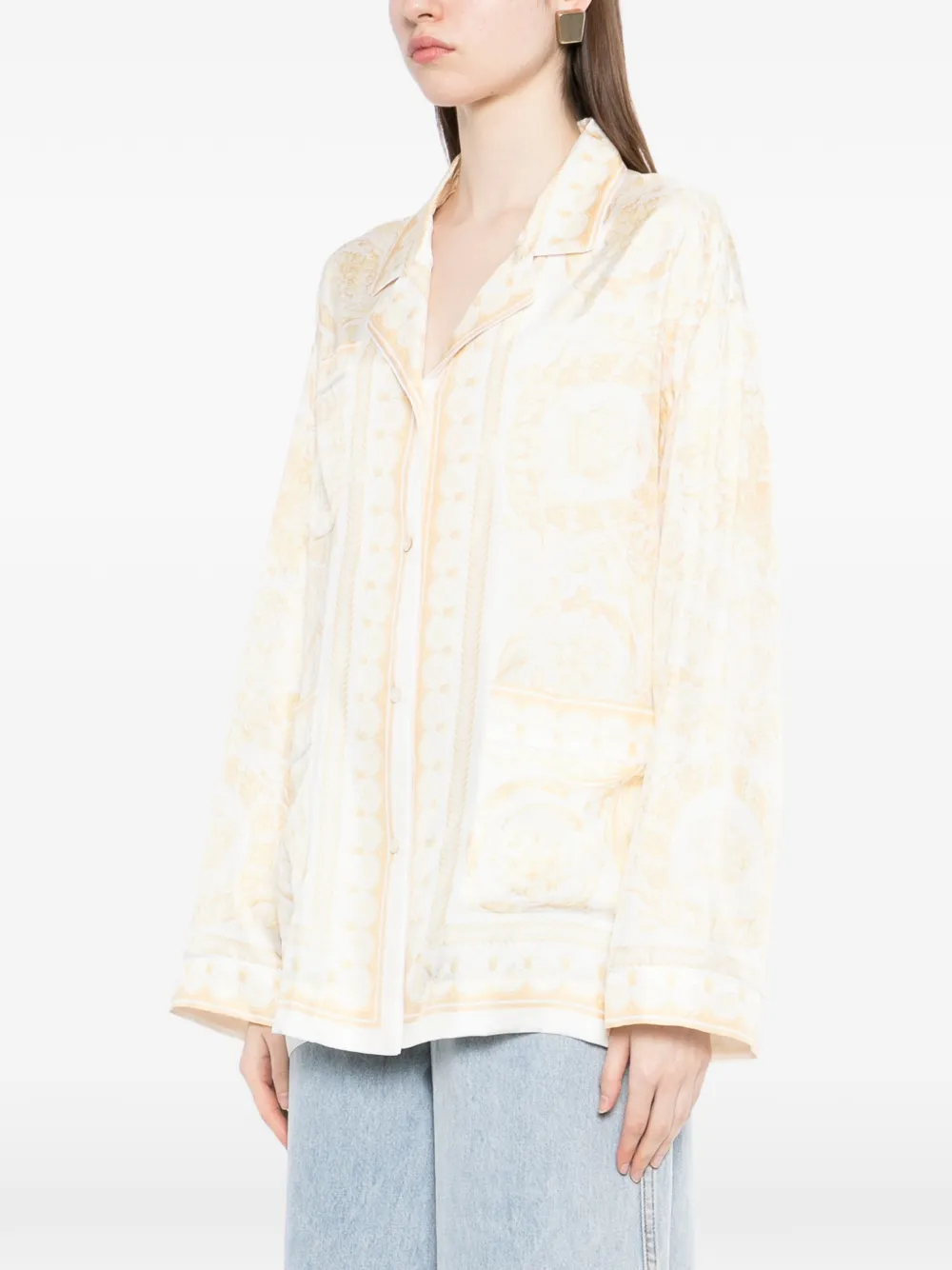  Versace Patterned Blouses - Neutrals 