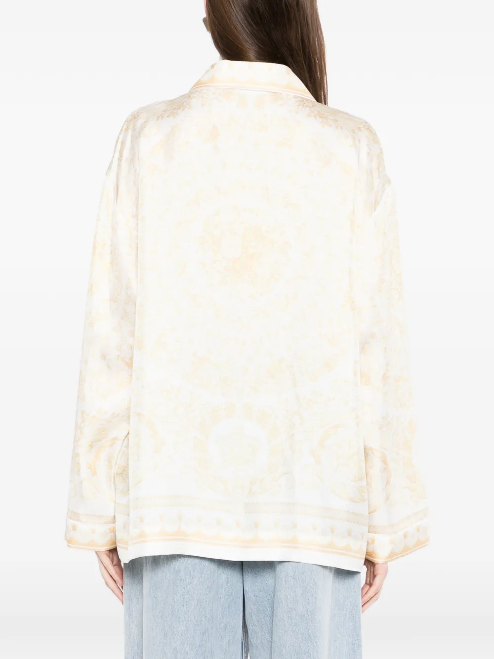Versace Blouse met patroon Beige