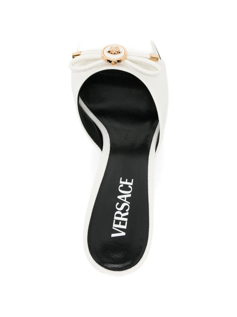 Versace 85mm flower detail sandals Wit