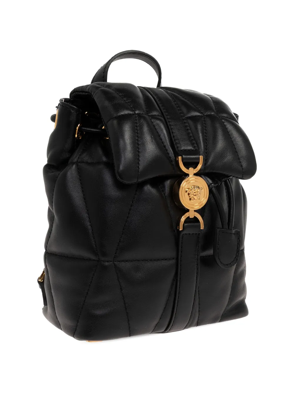 Versace Kleio gewatteerde rugzak met Medusa-patroon Zwart