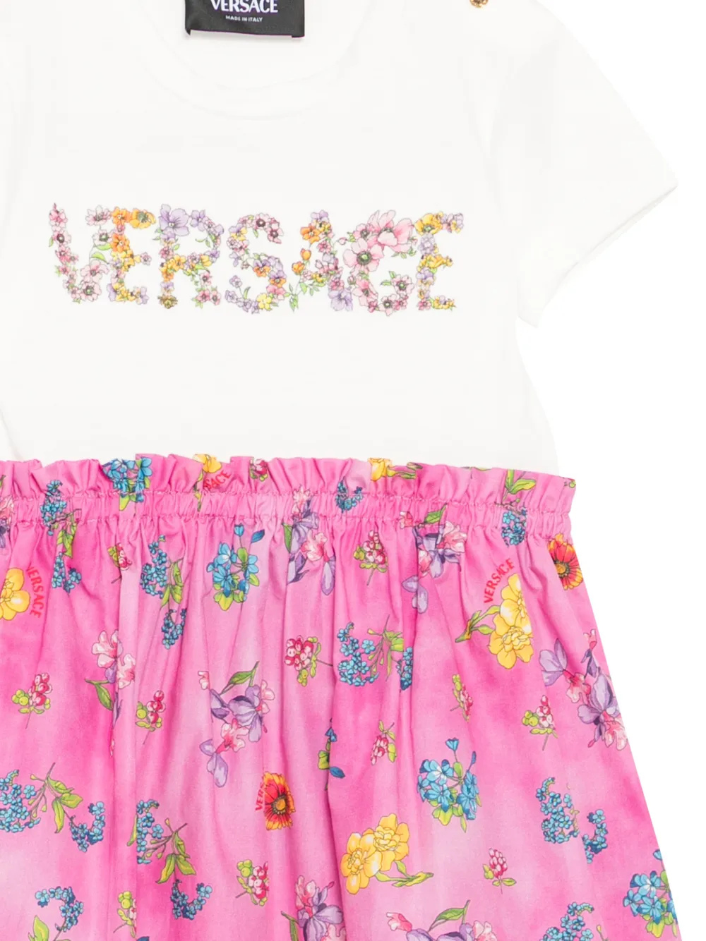 Versace Kids Jurk met bloemen Wit