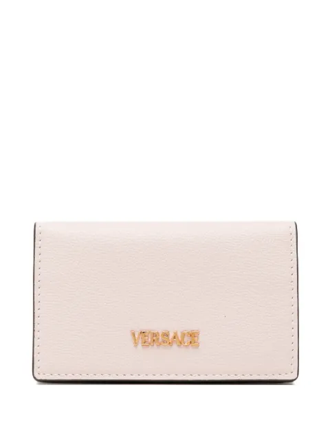Versace logo-lettering leather wallet
