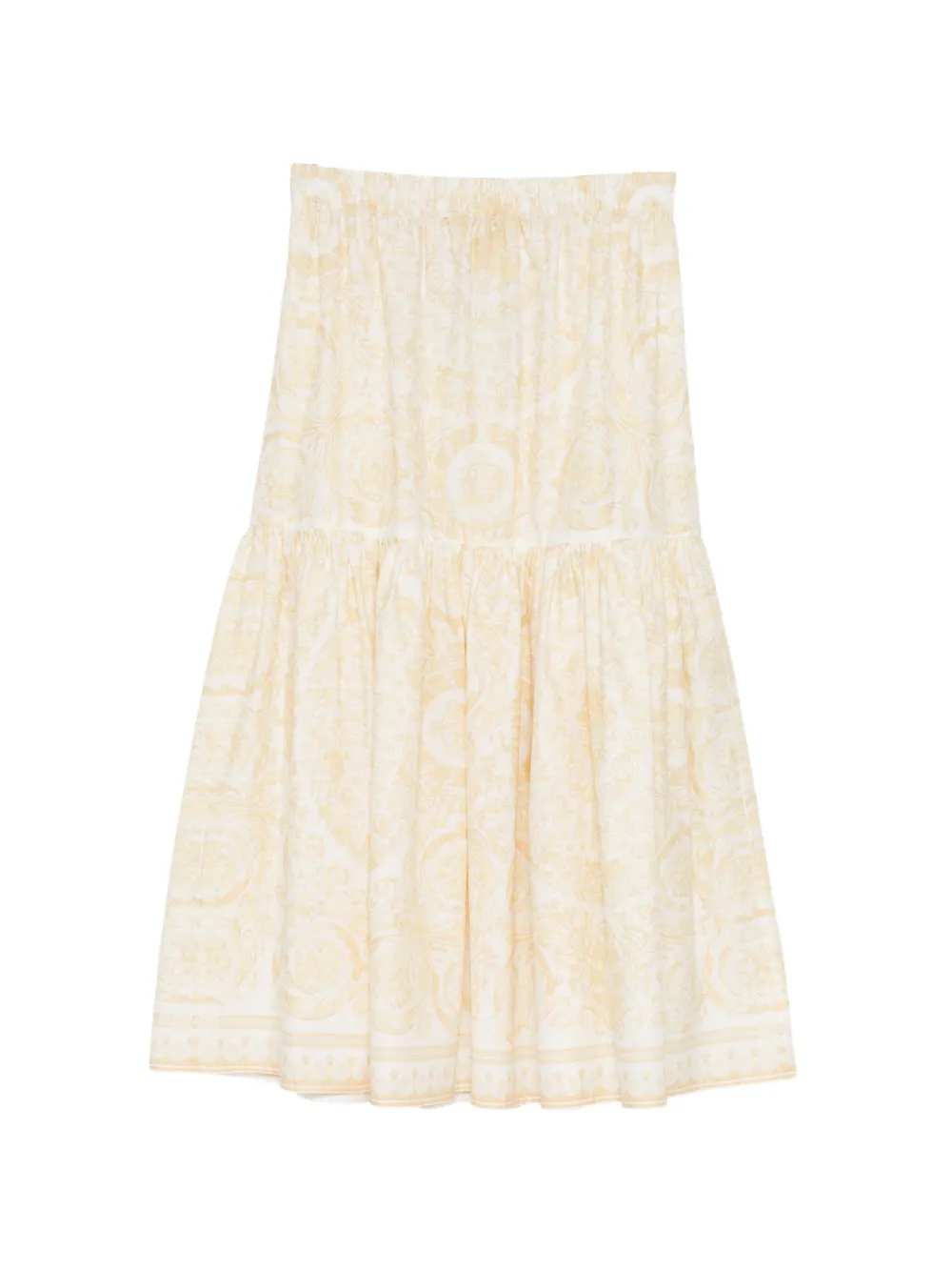 Versace Kids all-over floral A-line skirt - Bianco