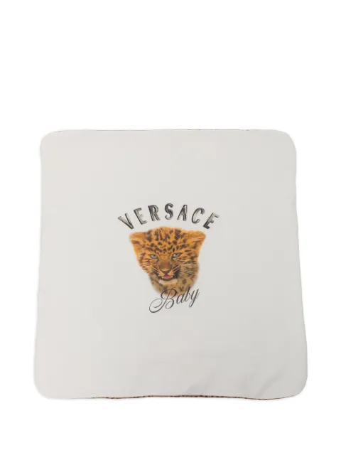 Versace Kids leopard-print blanket