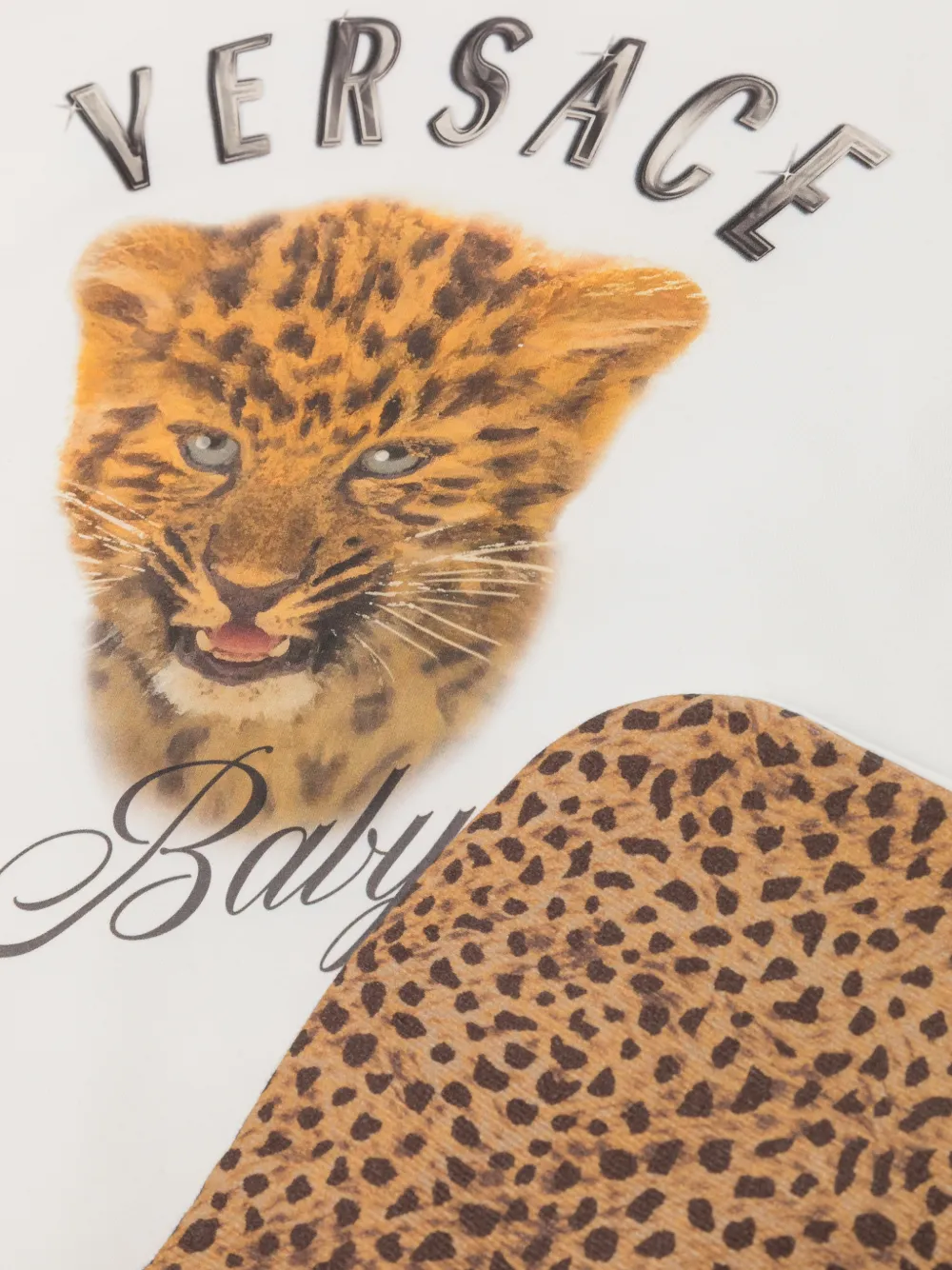 Versace Kids Deken met luipaardprint Wit