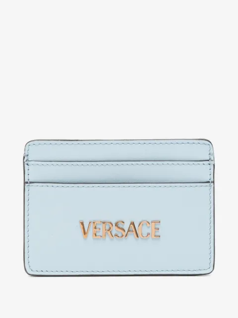 Versace tag leather card holder