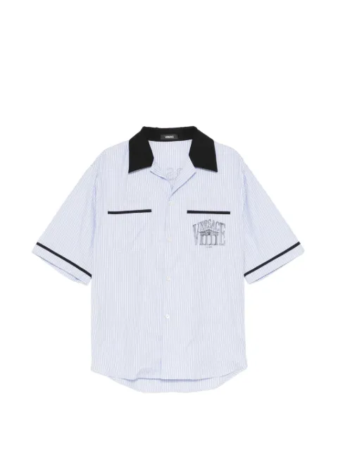 Versace camisa manga corta con rayas estampadas