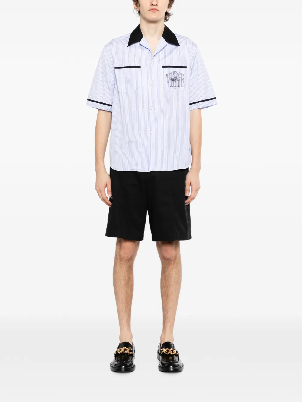 Versace striped graphic shortleeves shirt | Image 2