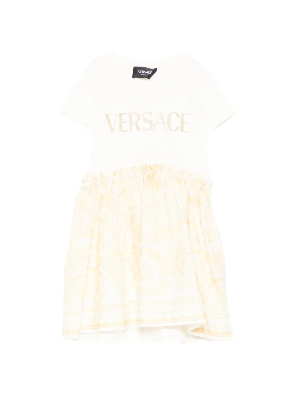 Versace Kids printed T-shirt dress - Bianco