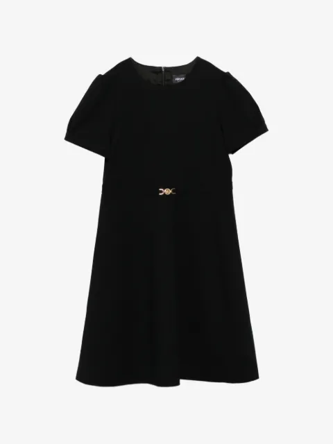 Versace Kids puff-sleeve buckle dress