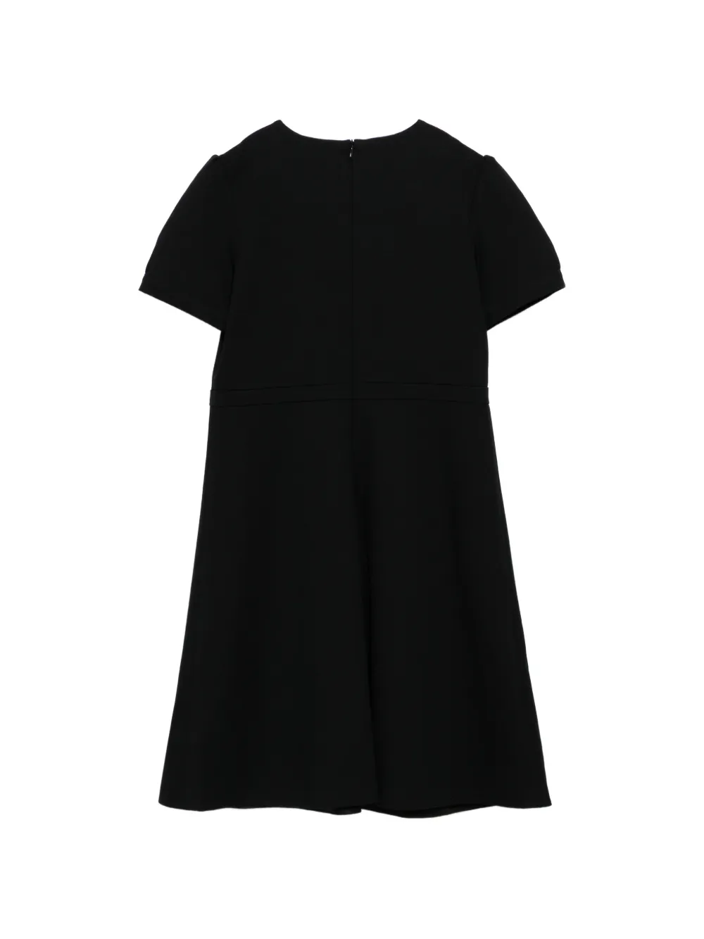 Versace Kids Jurk met pofmouwen en gesp Zwart