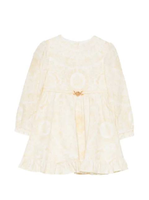 Versace Kids vestido con volantes y estampado gráfico
