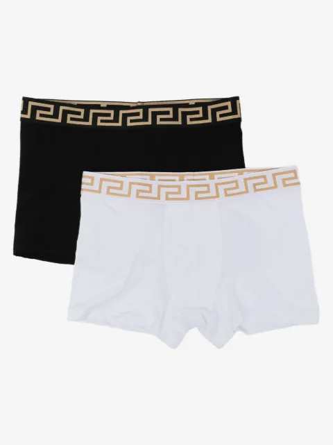 Versace Kids set de dos piezas de ropa interior con estampado geométrico
