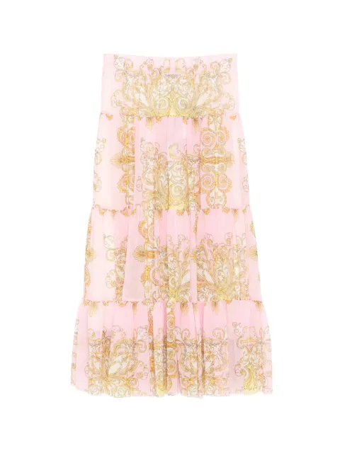 Versace Kids print lace skirt