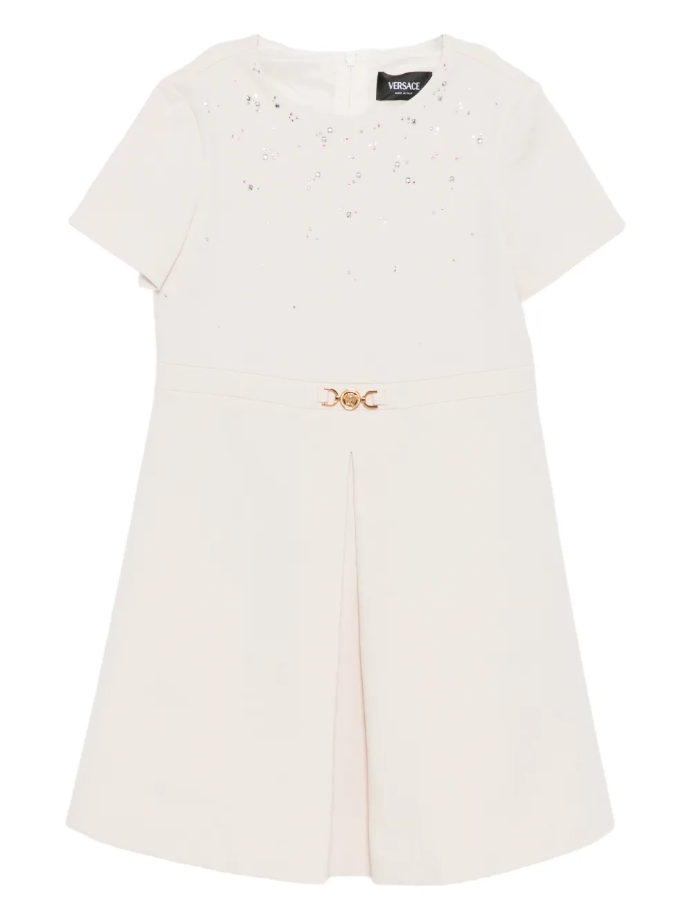 Versace Kids crystal embellishment dress - Toni neutri