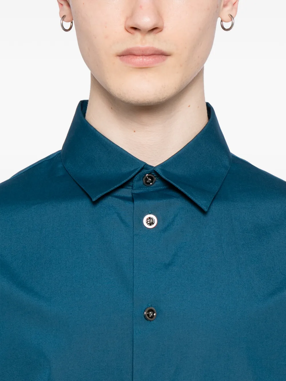 Versace Katoenen overhemd Blauw