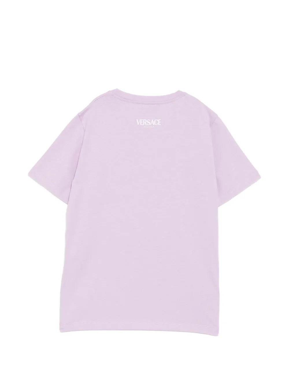 Versace Kids Katoenen T-shirt met print Paars