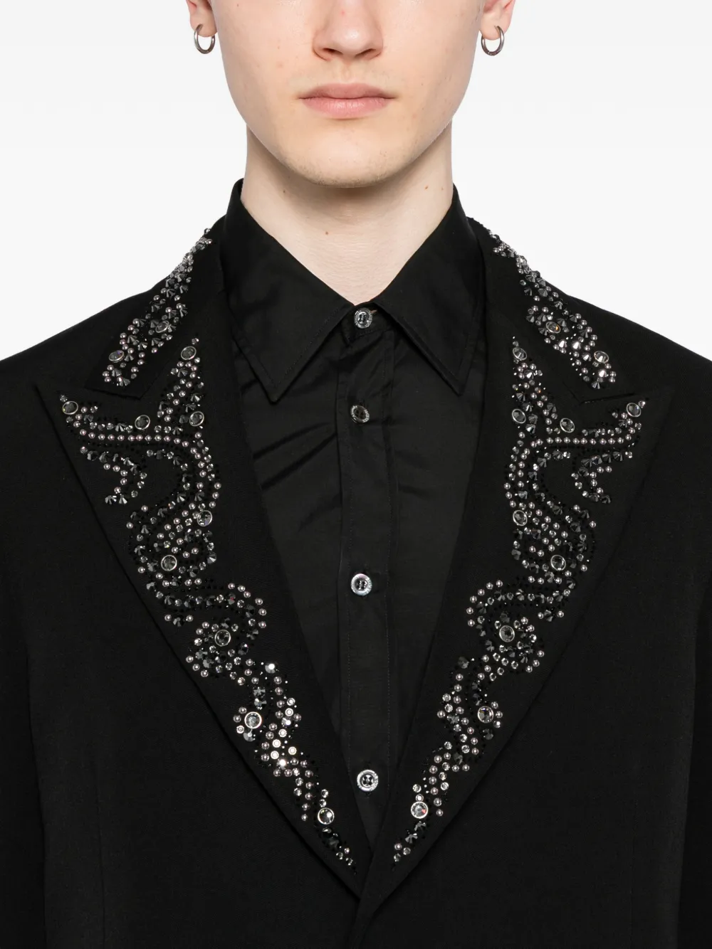 Versace Grain De Poudre blazer Zwart