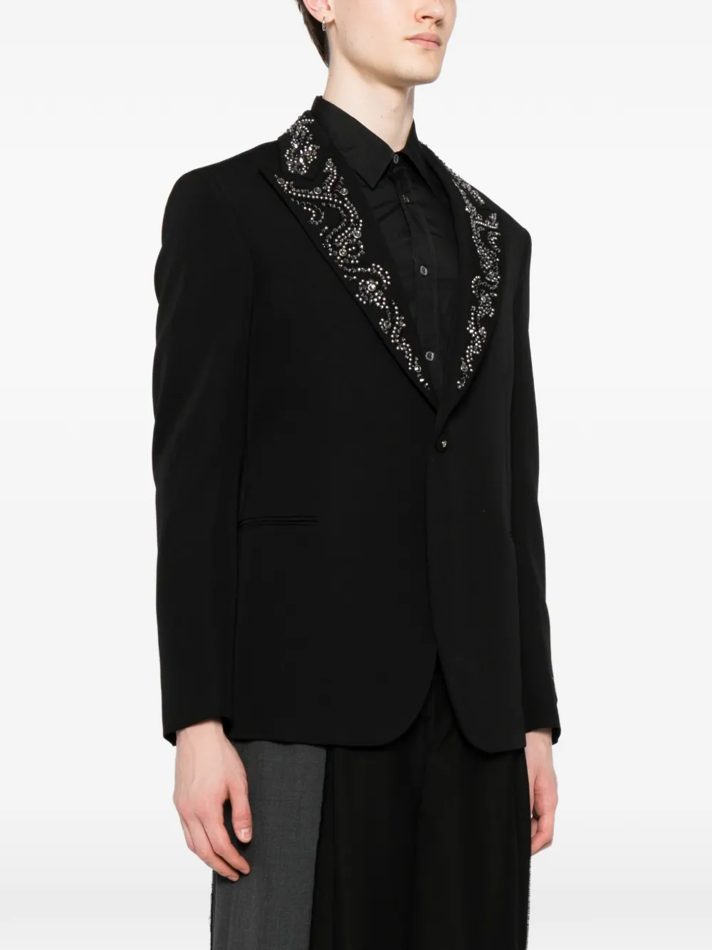 Versace Grain De Poudre blazer Zwart