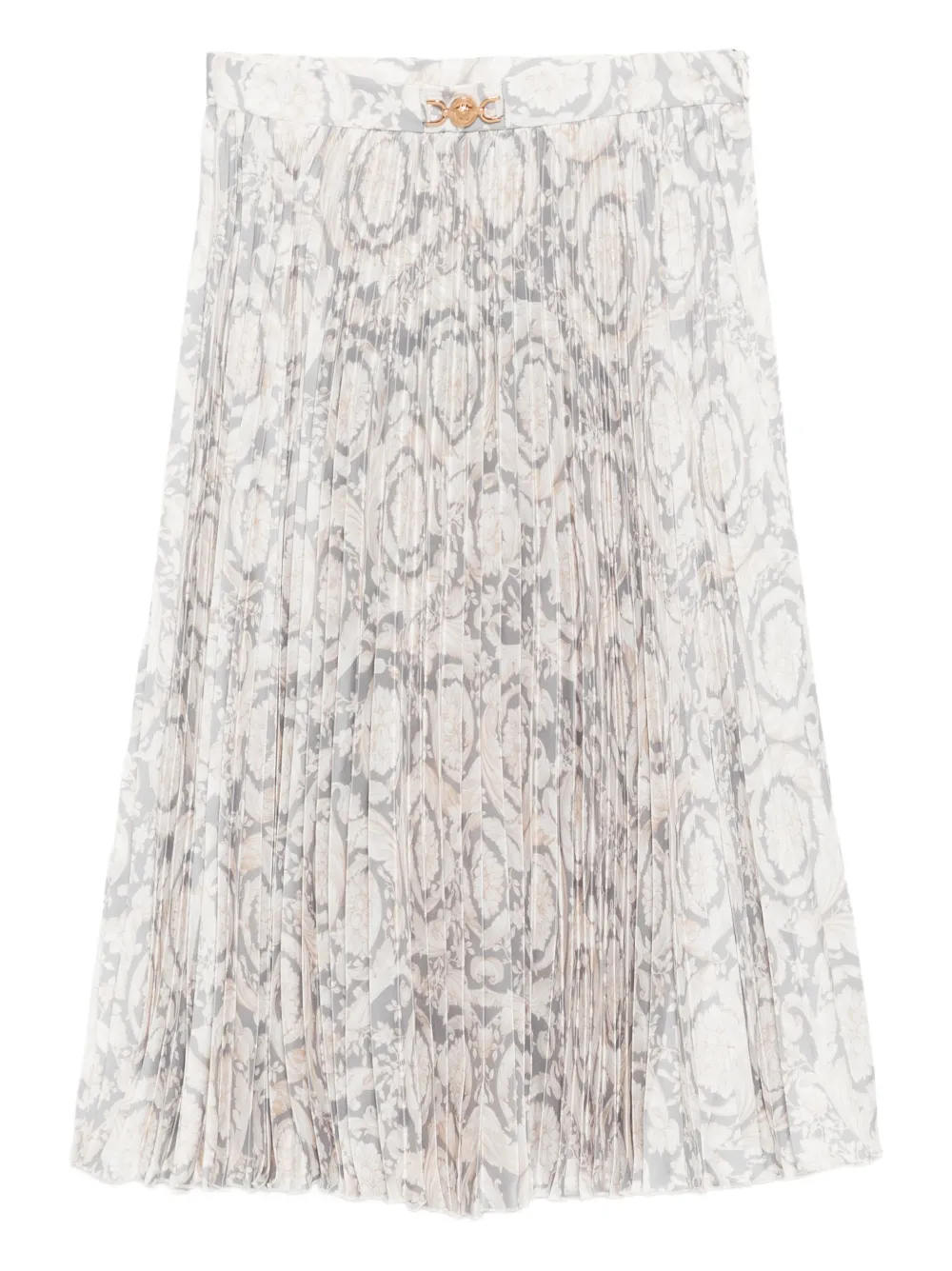 Versace Kids Barocco pleated skirt - Grigio