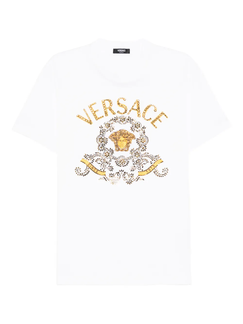 Versace embroidered T-shirt - Bianco