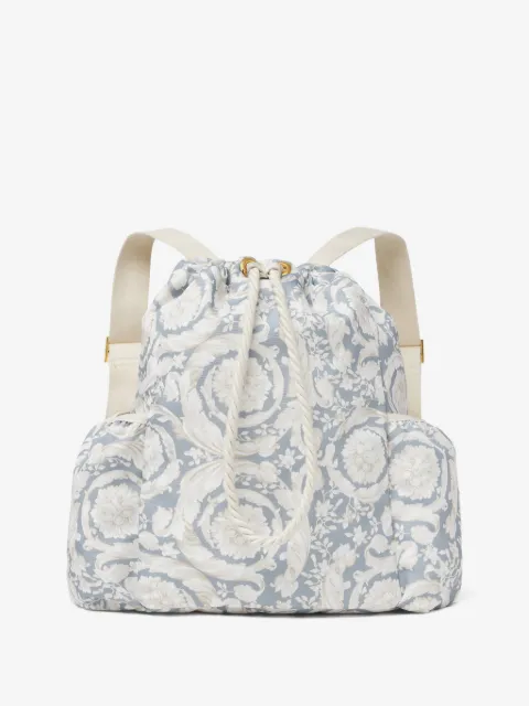 Versace Kids floral-patterned  drawstring backpack 