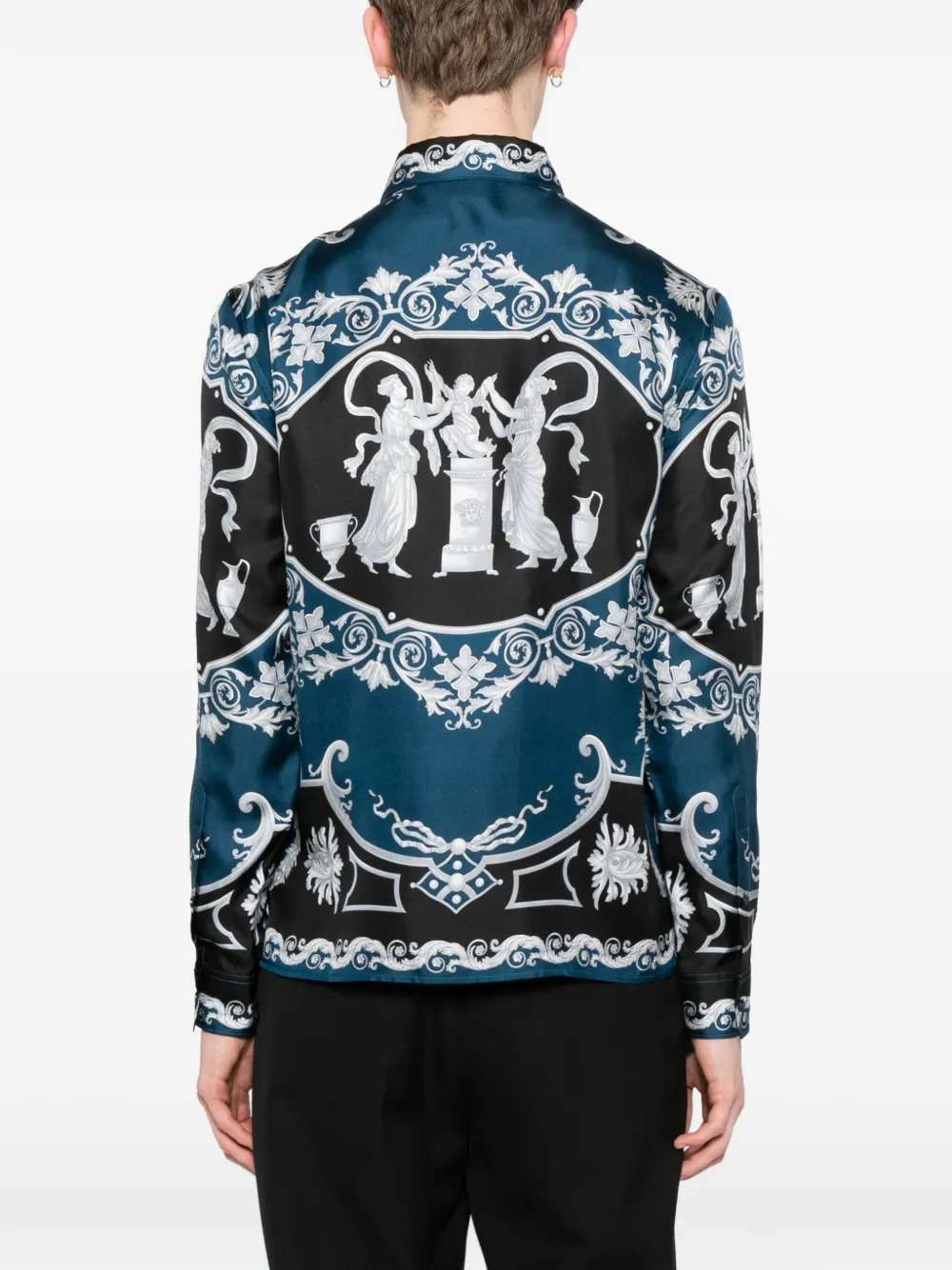 Versace Hall Of Hero overhemd met print Zwart