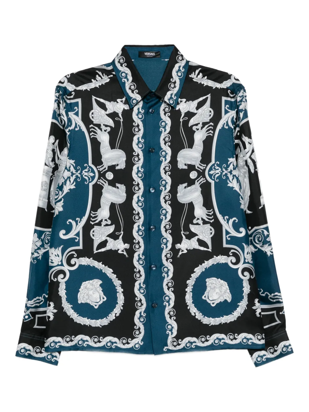 Versace camisa con estampado Hall Of Hero | negro | Image 1