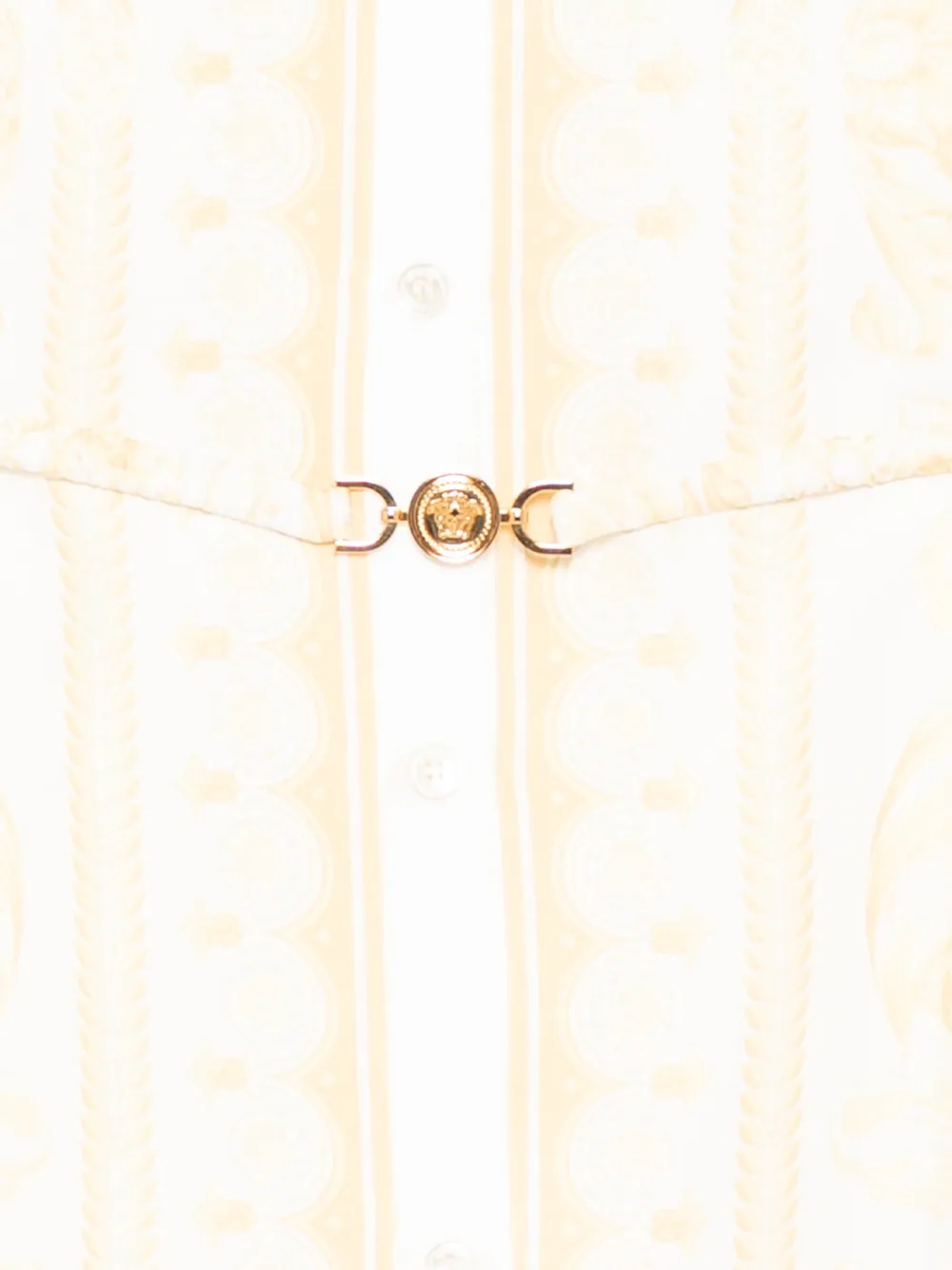 Versace Kids Zijden blousejurk met print Wit
