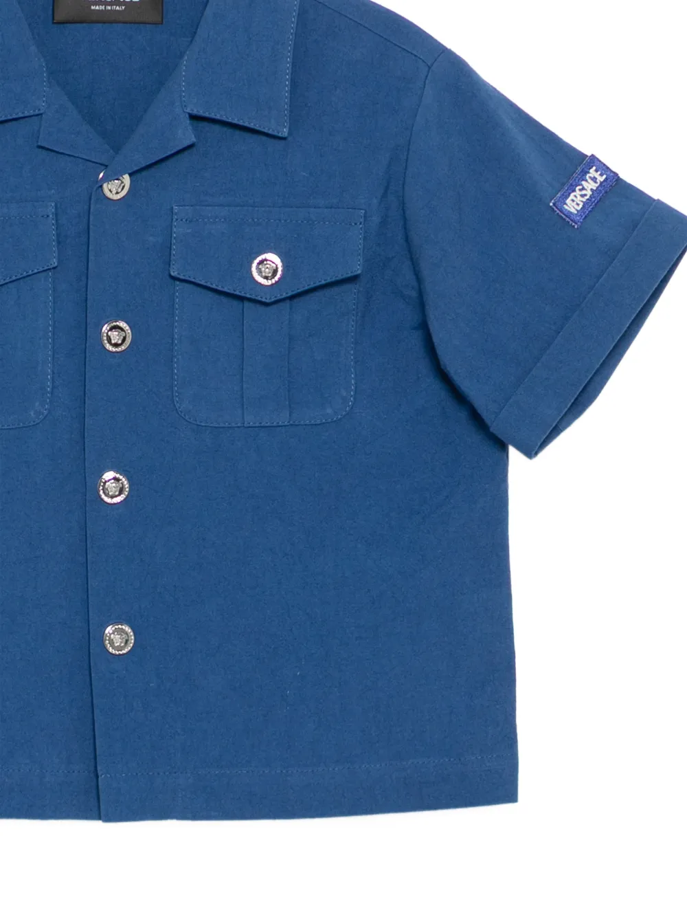 Versace Kids Top met zak met knopen Blauw