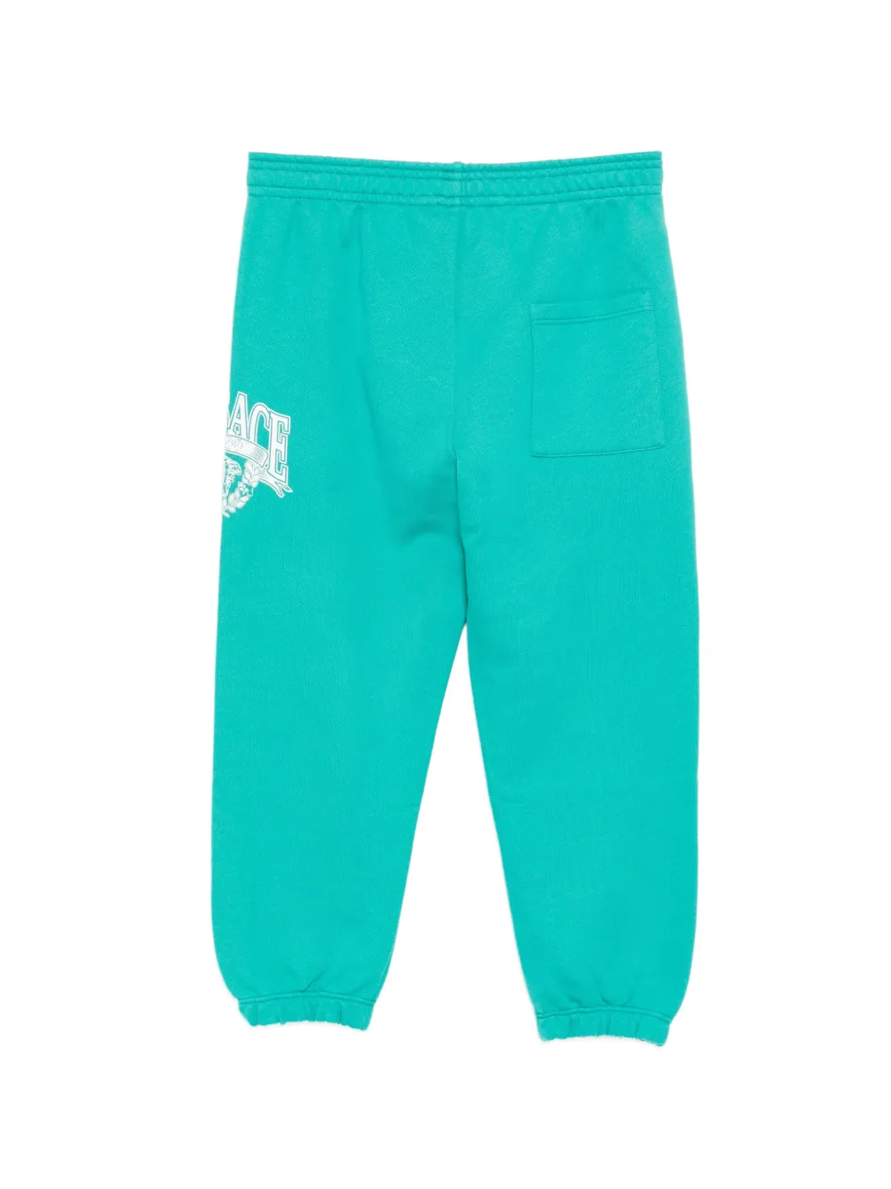 Versace Kids Katoenen trainingsbroek met print Groen