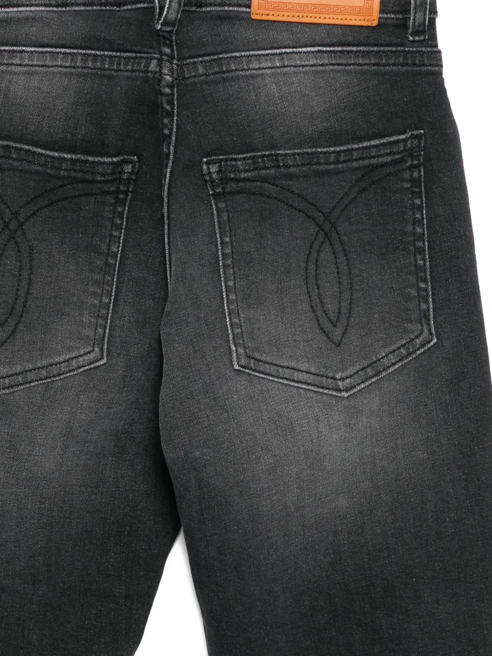 Versace Kids Jeans met logo Grijs