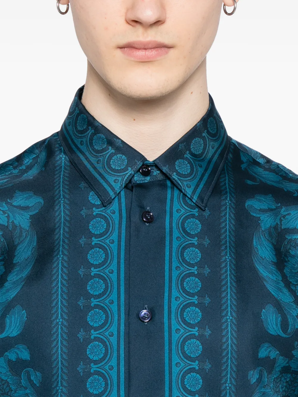 Versace Barocco overhemd Blauw