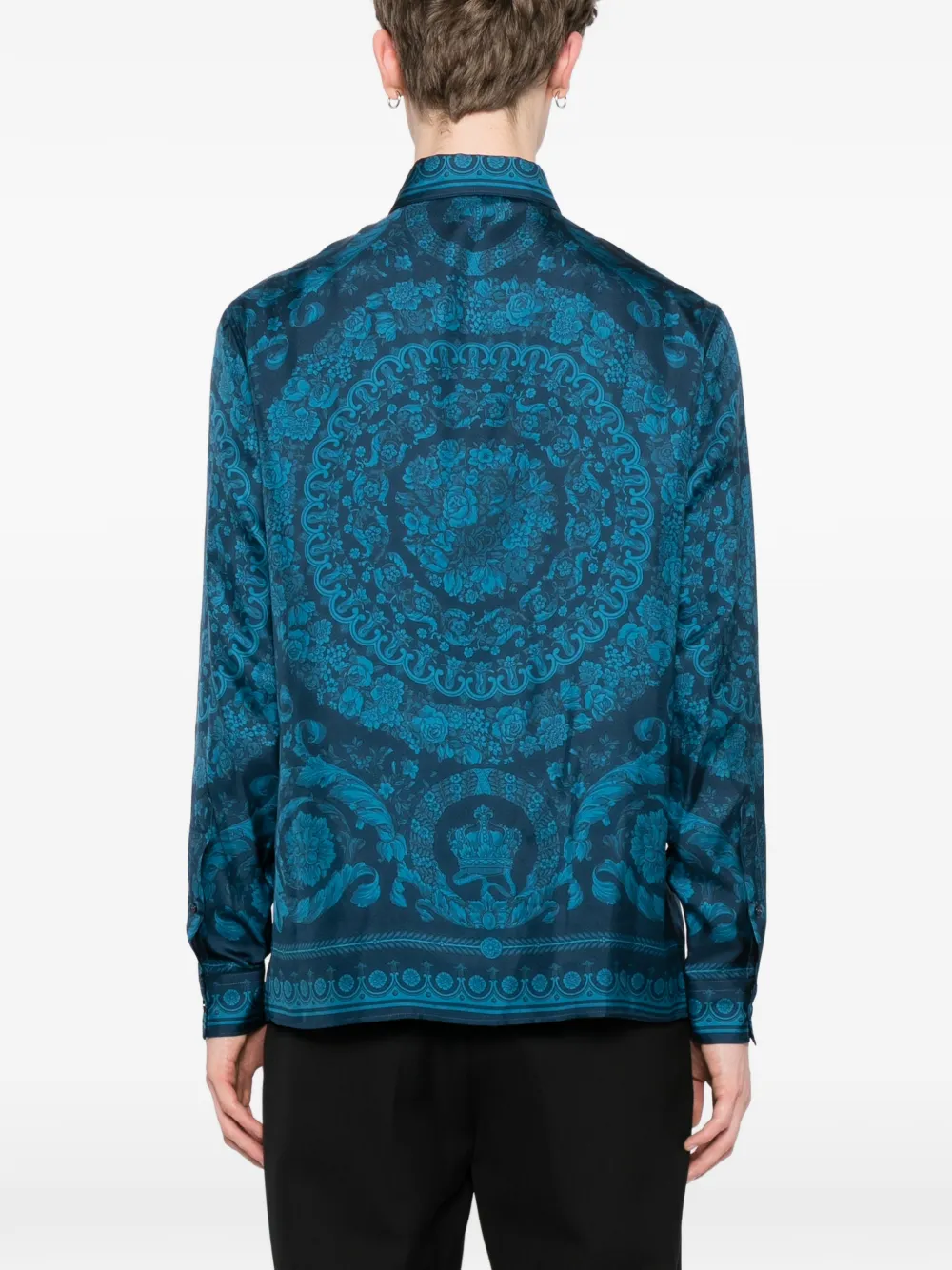 Versace Barocco overhemd Blauw