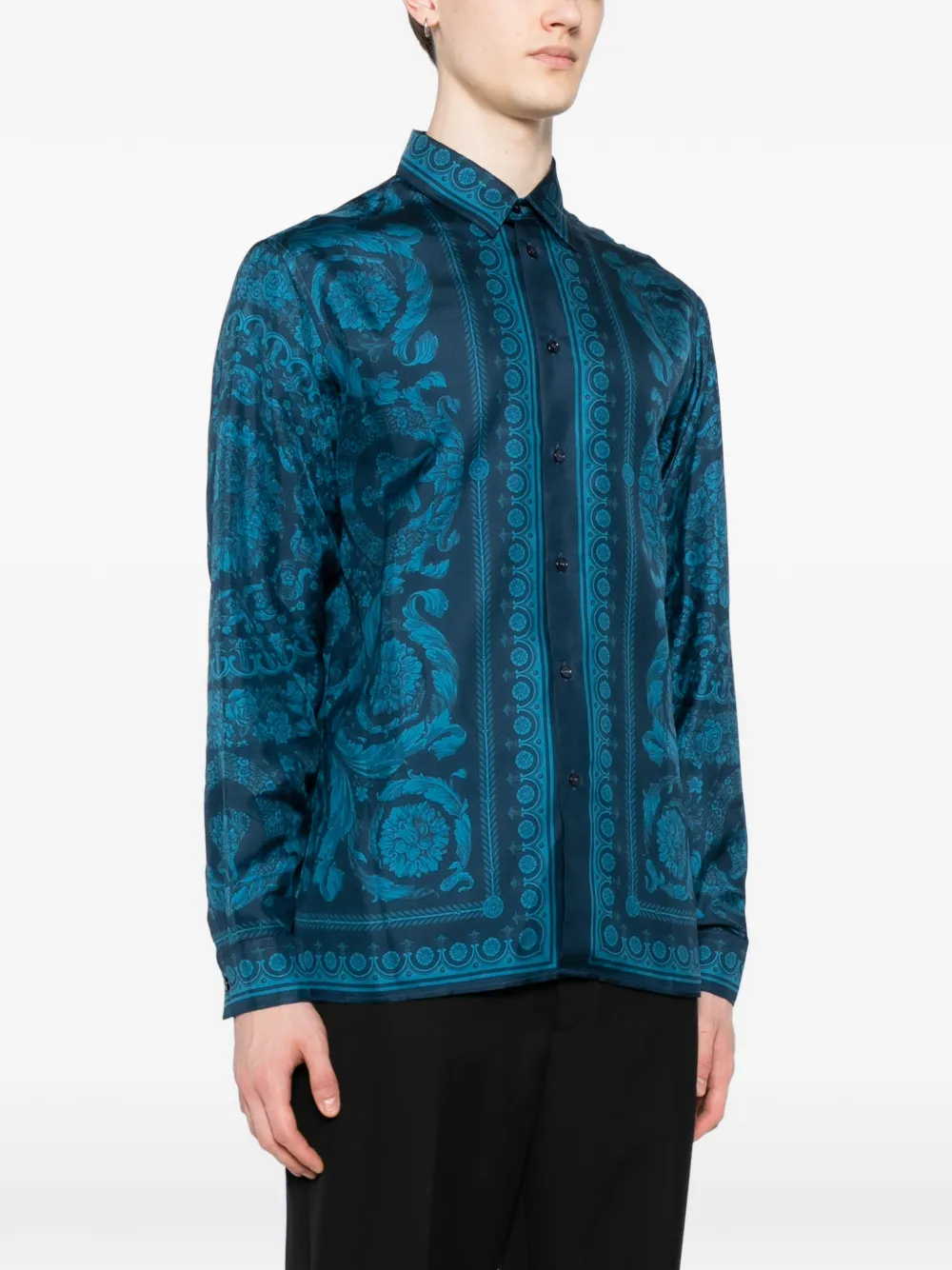 Versace Barocco overhemd Blauw