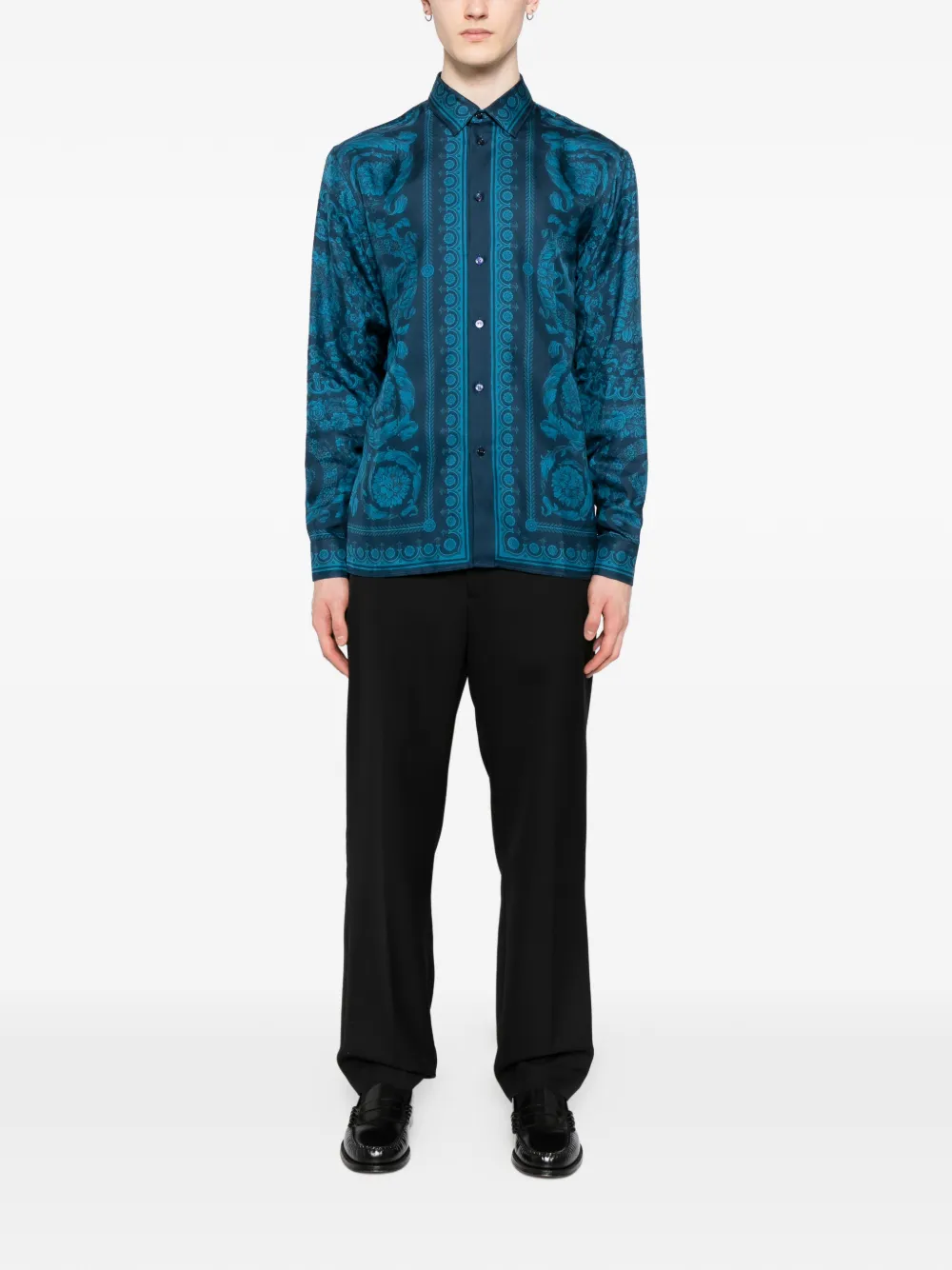 Versace Barocco overhemd - Blauw