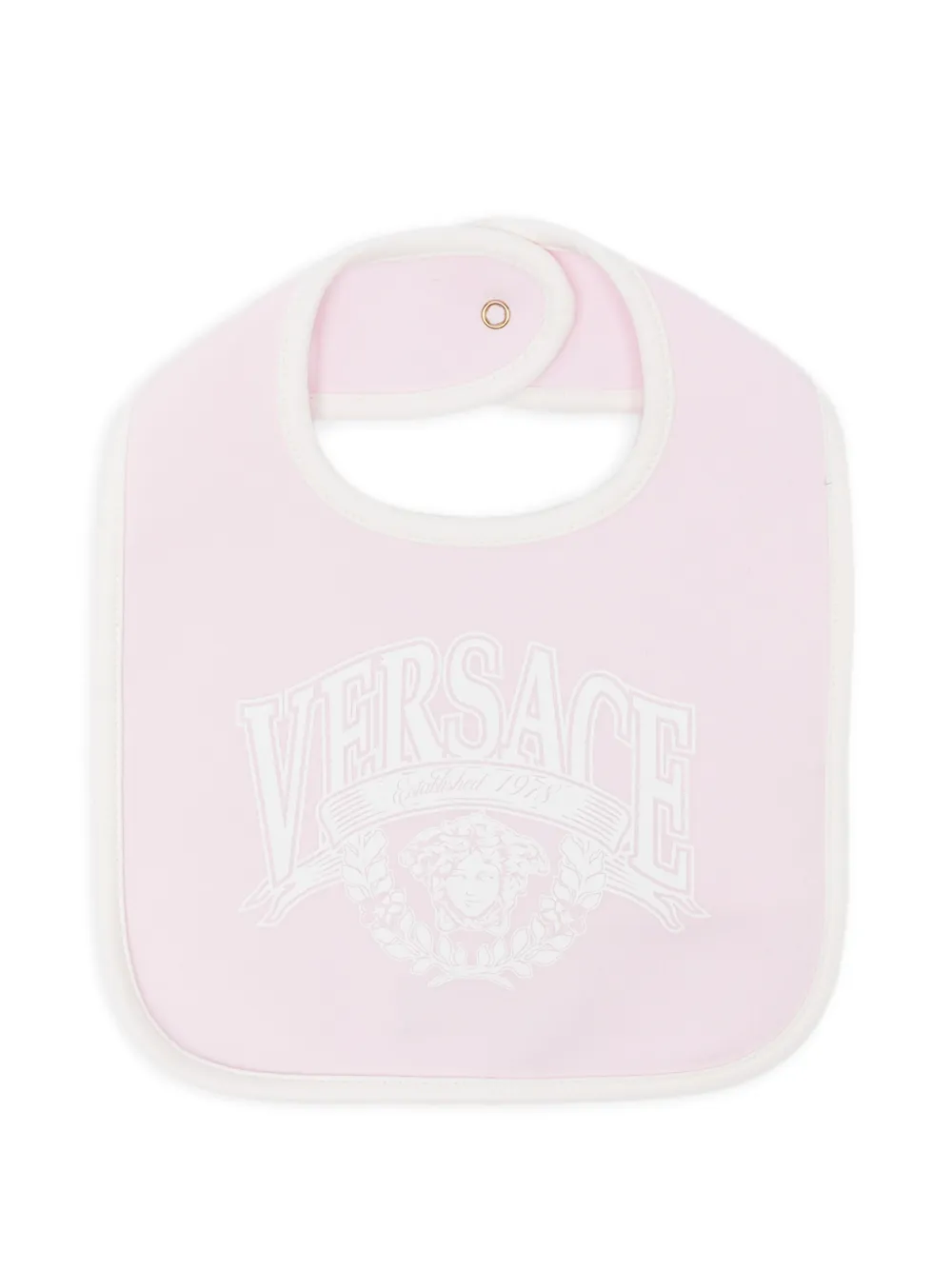Versace Kids logo-printed bibs - Rosa