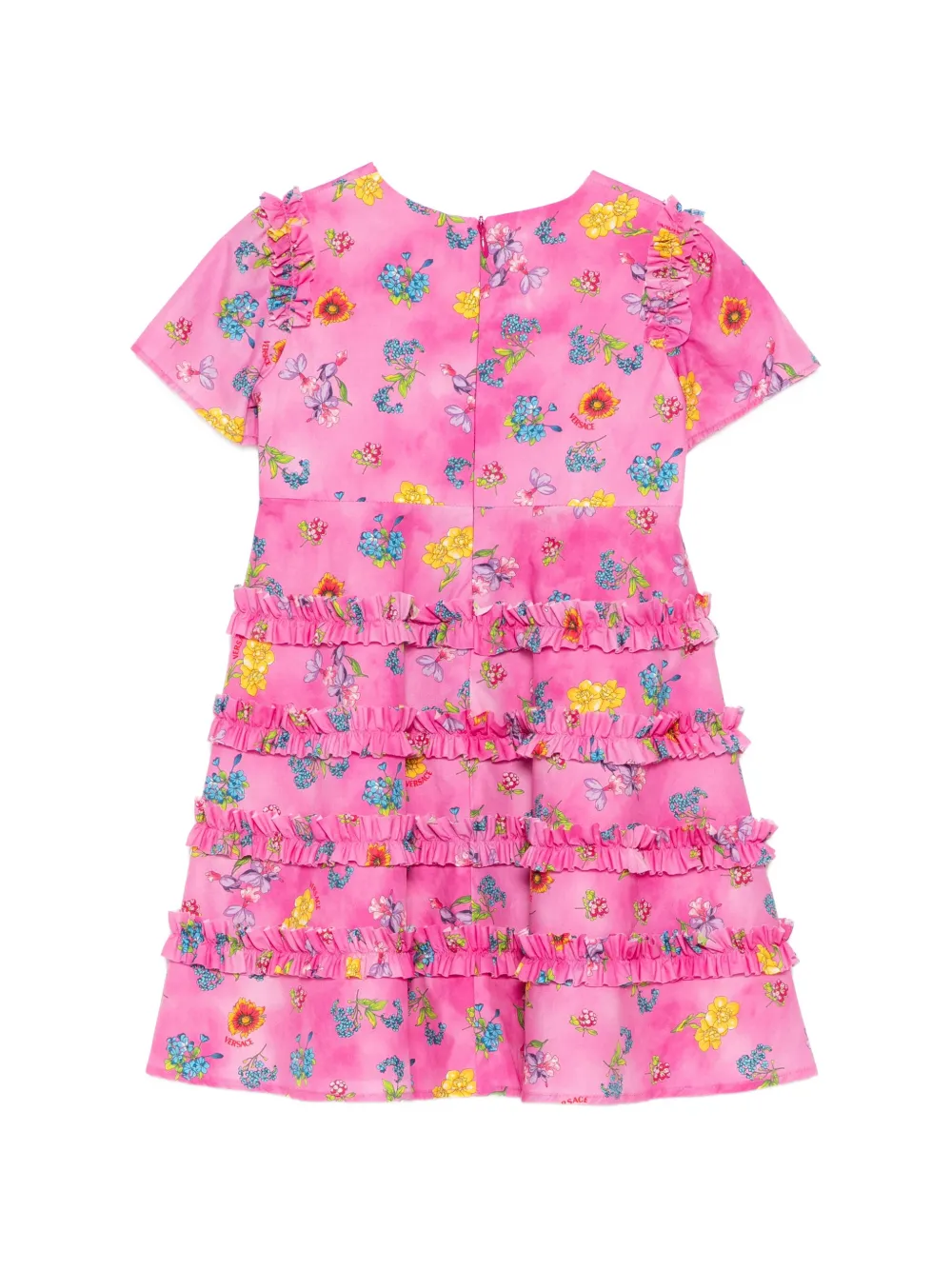 Versace Kids Jurk met ruches Roze