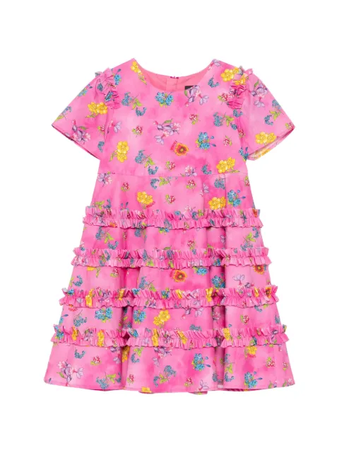 Versace Kids vestido con volantes