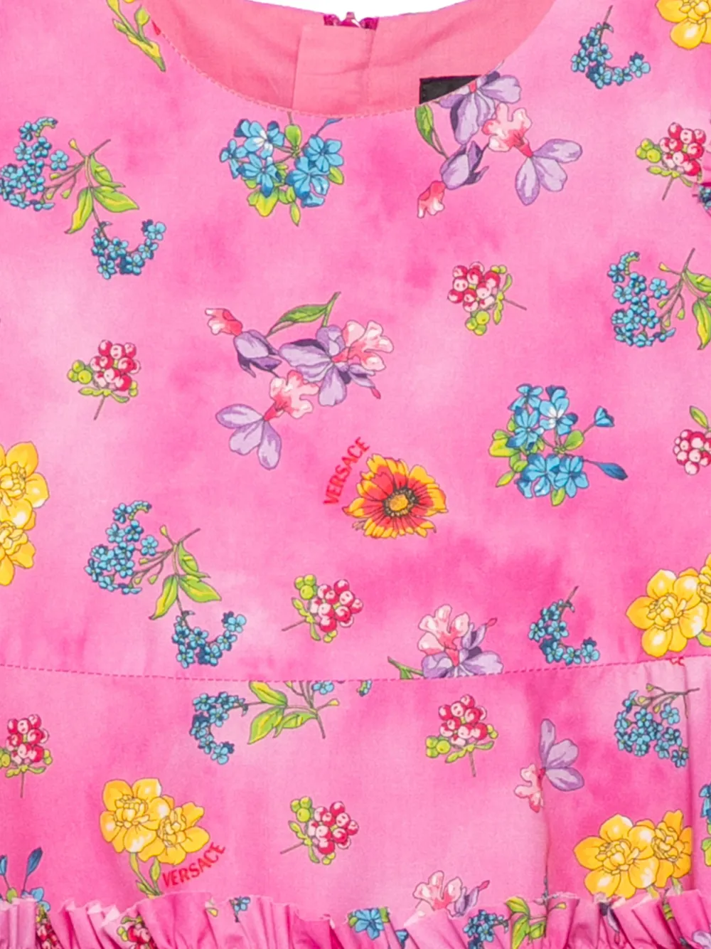 Versace Kids Jurk met ruches Roze