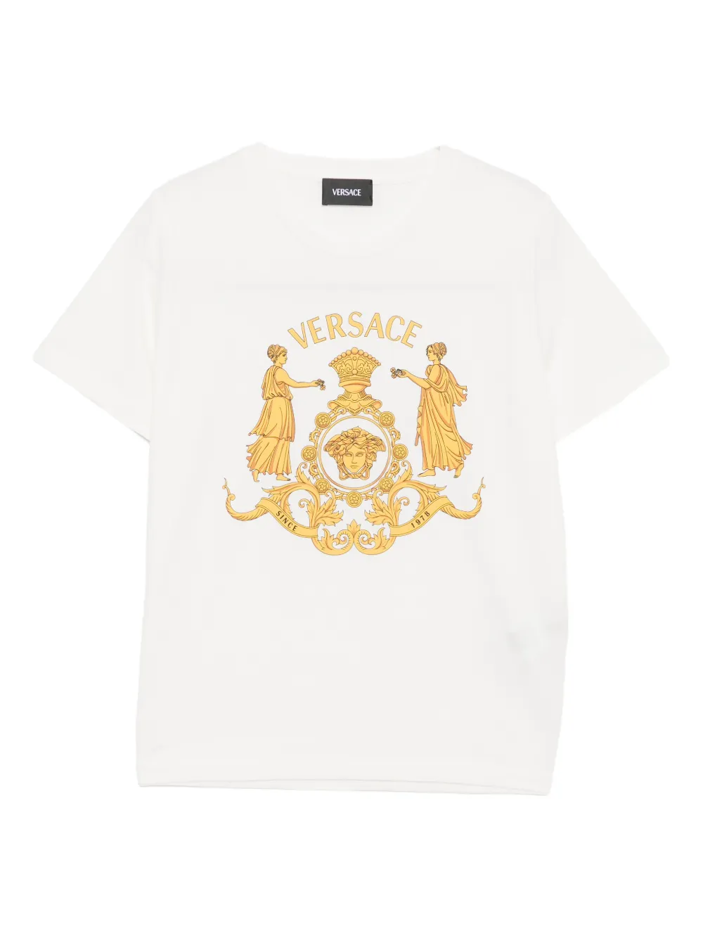 Versace Kids logo-printed T-shirt - Bianco