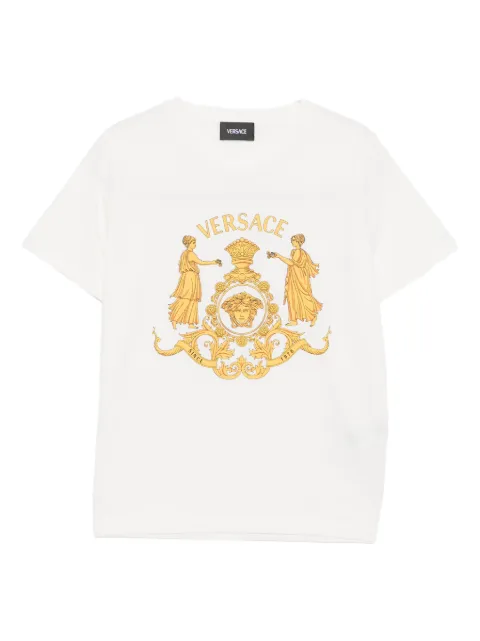 Versace Kids playera con logo estampado