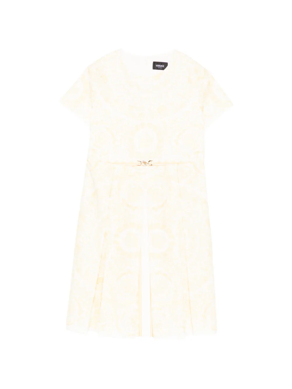 Versace Kids logo print dress - Toni neutri