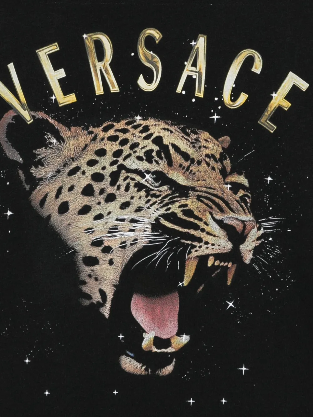  Versace Kids Tiger-print T-shirt - Black 