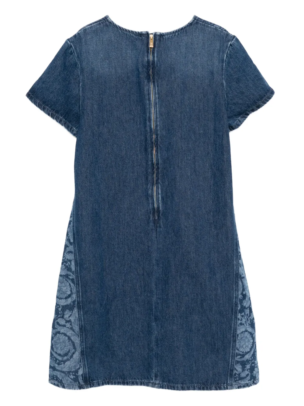 Versace Kids Gelaagde denim jurk Blauw