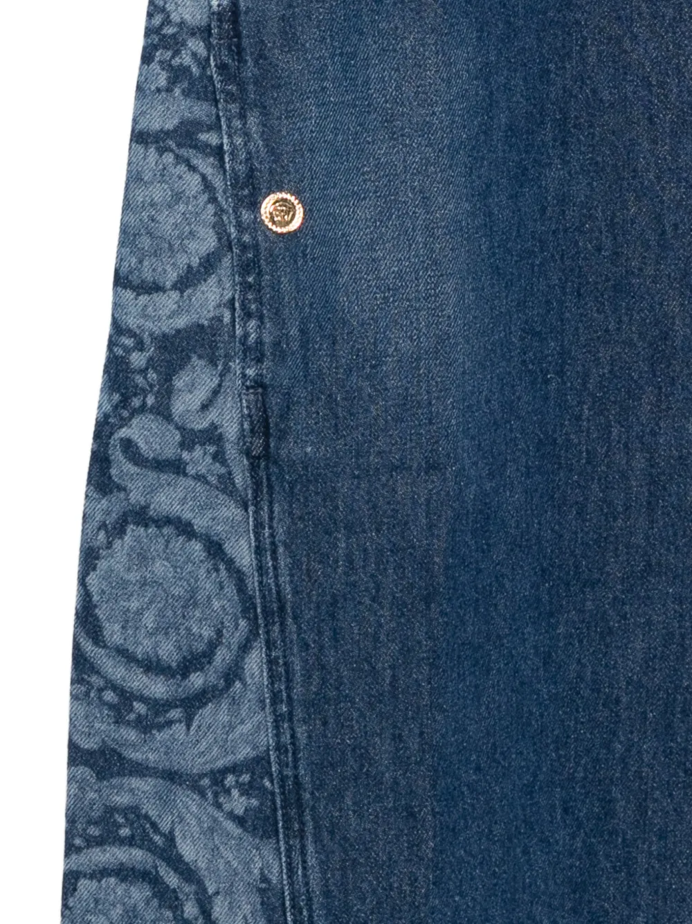 Versace Kids Gelaagde denim jurk Blauw