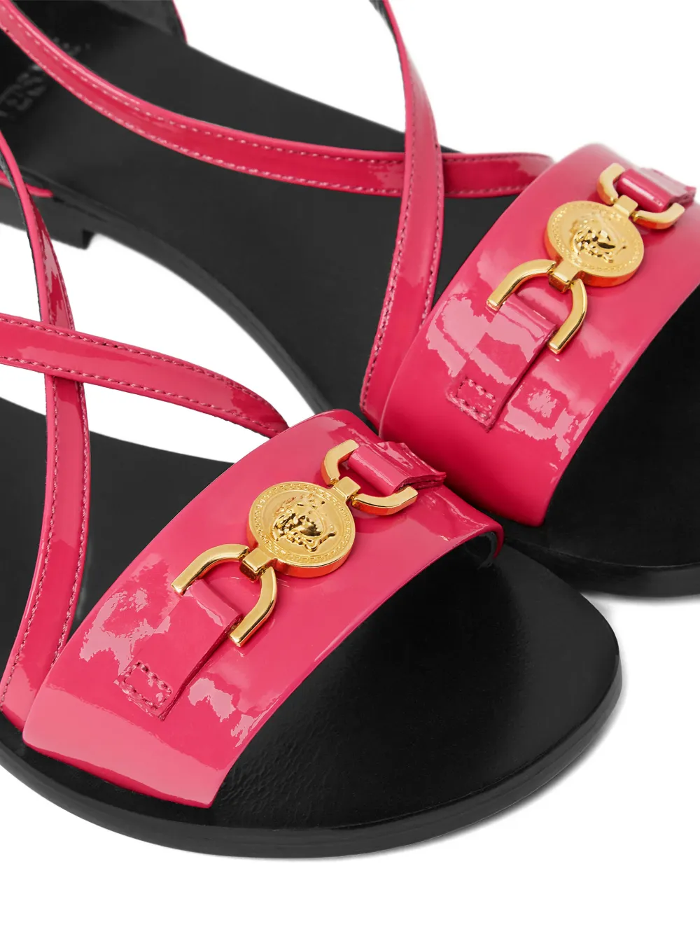 Versace Kids Sandalen met goudkleurig detail Roze